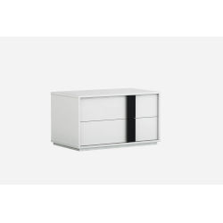 Whiteline Modern Living Abrazo High Gloss Black Nightstand Ns1356 Blk Bellacor