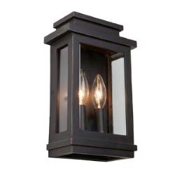 Artcraft Fremont Oil Rubbed Bronze Two Light Outdoor Wall Sconce Bellacor