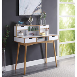 Home Styles Furniture Naples White Student Desk And Hutch 5530 162