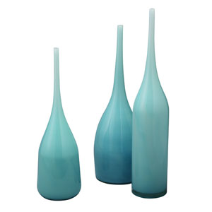 Shop Tall Blue Glass Floor Vase Bellacor