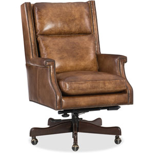 Hooker Furniture Victoria Brown Leather Executive Chair Ec389 085