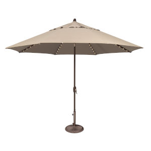 Simplyshade Lanai Pro Taupe Octagon Auto Tilt Market Umbrella Ssum81sl 1100 D3474 Bellacor