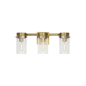 Hinkley Ana Heritage Brass Three Light Bath Vanity With Faceted Clear ...