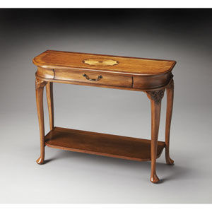 butler specialty company aubrey olive ash burl console tabl