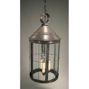 Northeast Lantern Heal Dark Brass Three Light Outdoor Pendant With