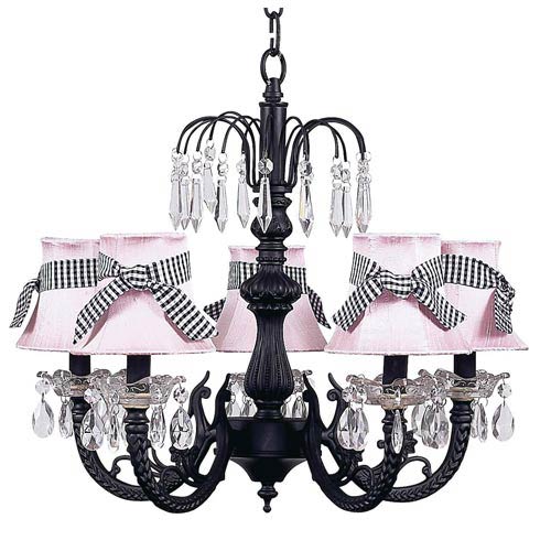 Pink And Black Chandelier