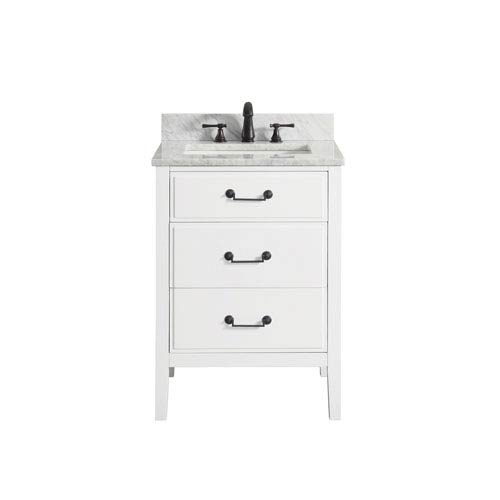 Avanity Delano White 25 Inch Vanity Combo Delano Vs24 Wt C Bellacor