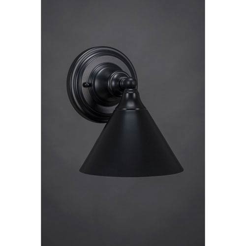 Toltec Lighting Matte Black Wall Sconce With 7 Inch Metal ...