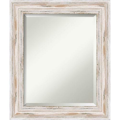 distressed white mirror for bathroom
