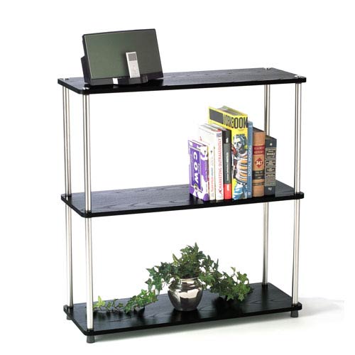 Convenience Concepts Designs2go Black 3 Tier Bookshelf 151049