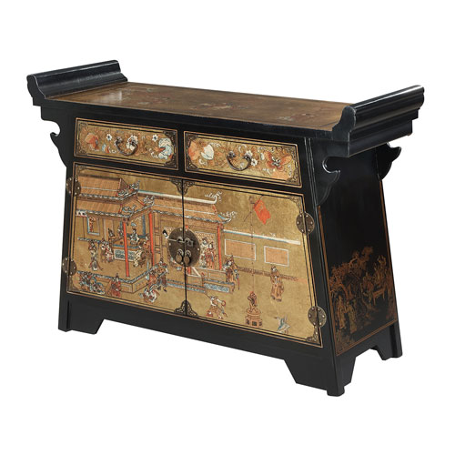 Convenience Concepts Touch Of Asia Cabinet Console Tv Stand