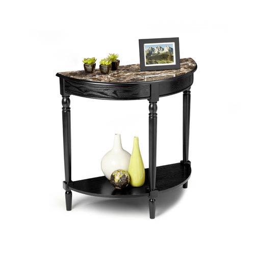 Convenience Concepts French Country Black Entryway Table With Faux