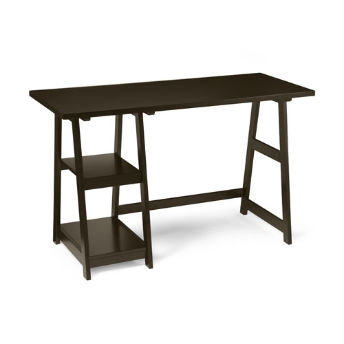 Convenience Concepts Designs2go Espresso Trestle Desk 090107es