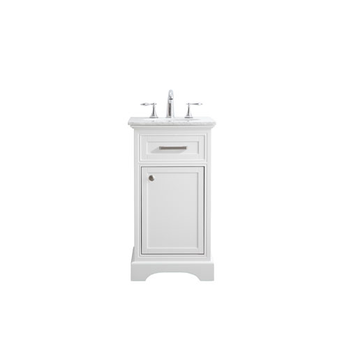 Elegant Lighting Americana White 19 Inch Vanity Sink Set Vf15019wh Bellacor