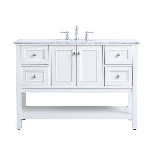 Elegant Lighting Metropolis White 48 Inch Vanity Sink Set Vf27048wh Bellacor