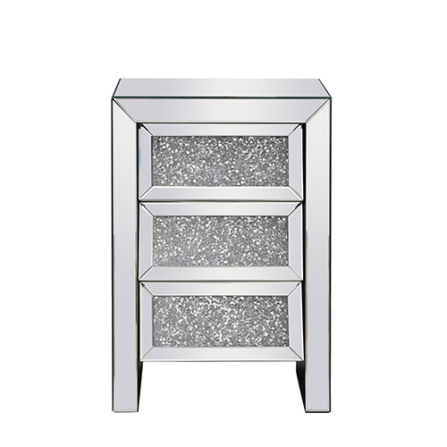 Silver Crystal Bedside Table Mf92014 