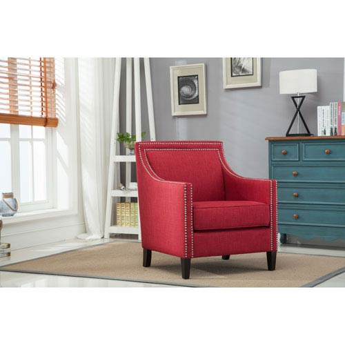 Comfort Pointe Taslo Red Accent Chair 8018 20 Bellacor