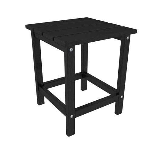 Polywood Long Island Adirondack Black 18 Inch Side Table Ect18bl Bellacor