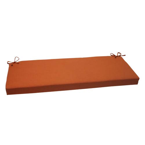 Pillow Perfect Outdoor Cinnabar Bench Cushion In Burnt Orange