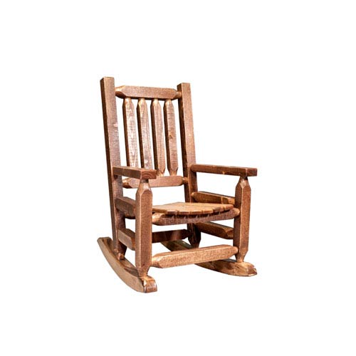 Montana Woodworks Homestead Stained And Lacquered Log Rocker