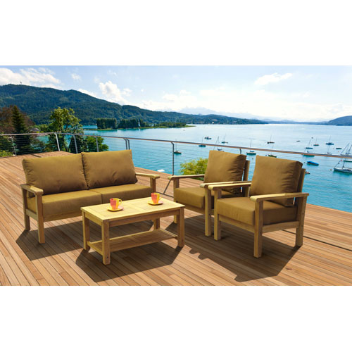 International Home Miami Amazonia Teak Gilli Four Piece Deep