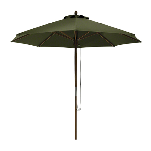 Willow Elm Heather Fern Green Fade Safe 9 Ft Round Bamboo Patio Umbrella Bellacor