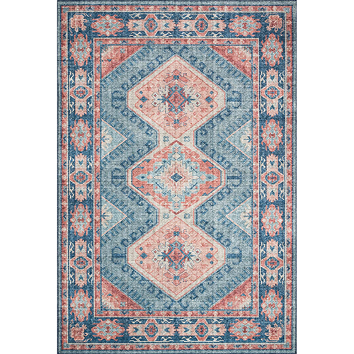 Skye Turquoise And Terracotta Square: 1 Ft. 6 In. X 1 Ft. 6 In. Rug