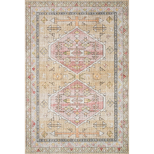 Skye Gold And Blush Square: 1 Ft. 6 In. X 1 Ft. 6 In. Rug
