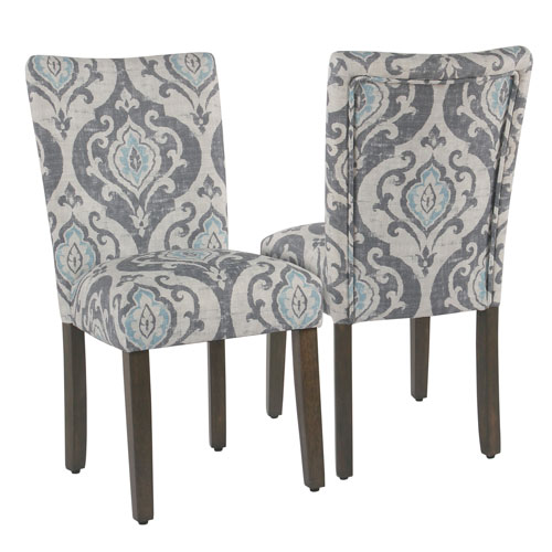 Meadow Lane Classic Parsons Dining Chair Suri Blue Set Of 2