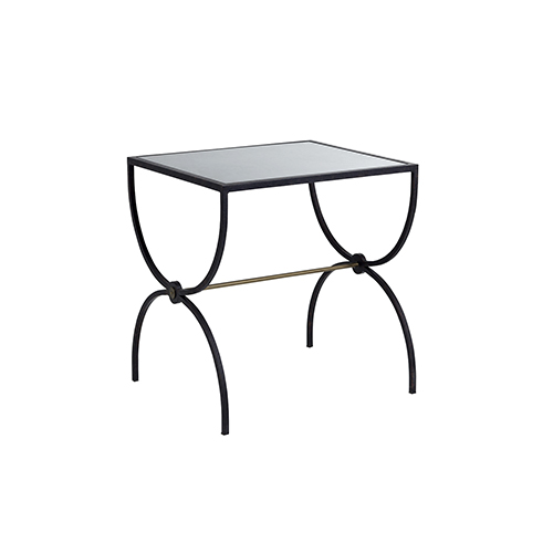 Gabby Home Marion Brushed Brass And Black Marble End Table Sch 163340 Bellacor