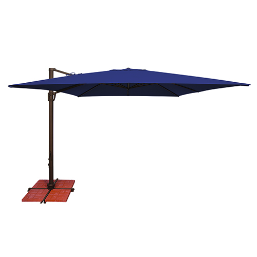 Simplyshade Bali 10 Foot Sunbrella Navy Blue Square Umbrella And Cross Base Stand Ssad45 10sq00 A5439 Bellacor