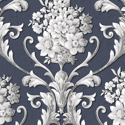 navy silver wallpaper