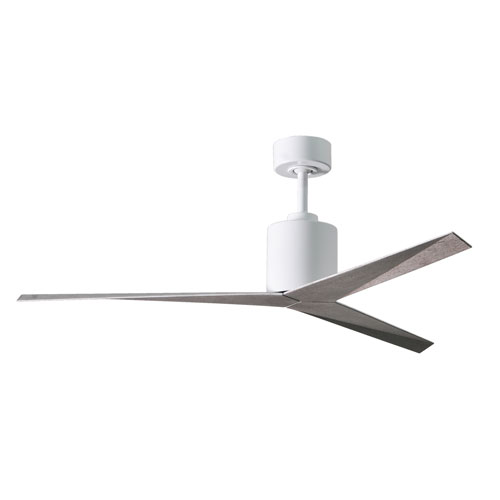 Matthews Fan Eliza Gloss White Paddle Ceiling Fan With Barn Wood