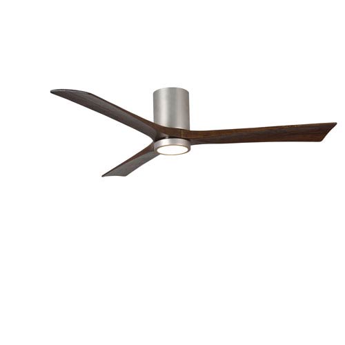 Irene H Three Blade Brushed Nickel 60 Inch Led One Light Hugger Style Ceiling Fan