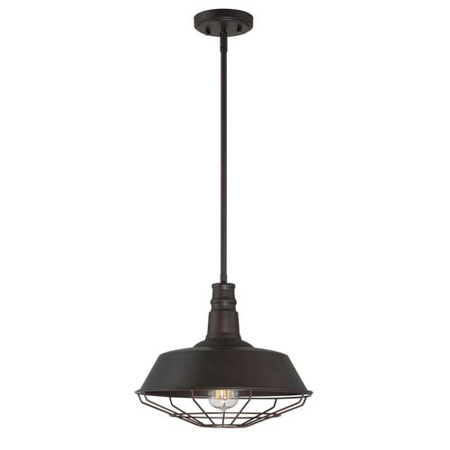 Brushed Bronze Pendant Light river station rubbed bronze one light pendant