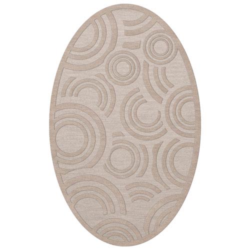 Dover DV3 Putty Oval: 3 x 5 Ft.  Area Rug Product Image