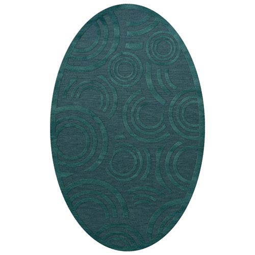 Dover DV3 Teal Oval: 3 x 5 Ft.  Area Rug Product Image