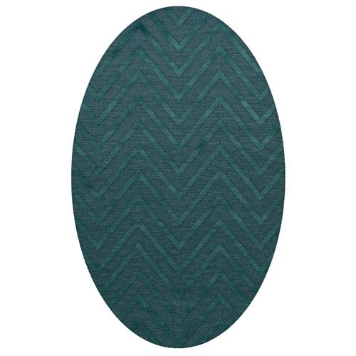 Dover DV4 Teal Oval: 3 x 5 Ft.  Area Rug Product Image
