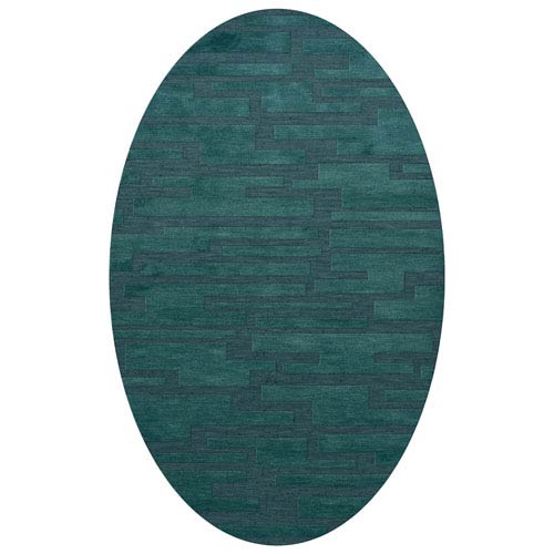 Dover DV6 Teal Oval: 3 x 5 Ft.  Area Rug Product Image