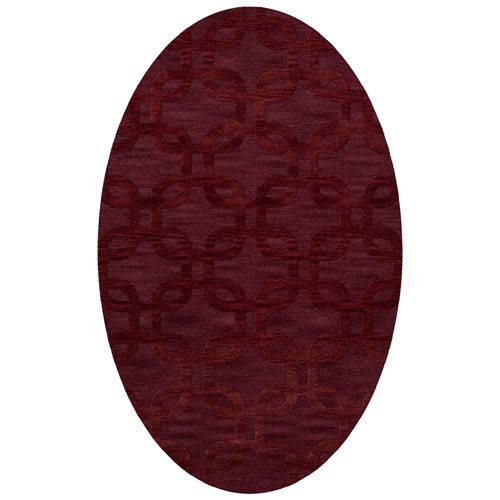 Dover DV7 Burgundy Oval: 3 x 5 Ft.  Area Rug Product Image