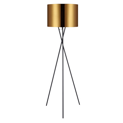 Gold Tripod Floor Lamp / Safavieh Morrison 61 In Brass Gold Black Tripod Floor Lamp In The Floor Lamps Department At Lowes Com - Modern floor lamp standing lamp round shade metal tripod holder living room.