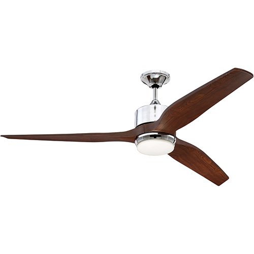 Mobi Chrome Ceiling Fan With Led Light