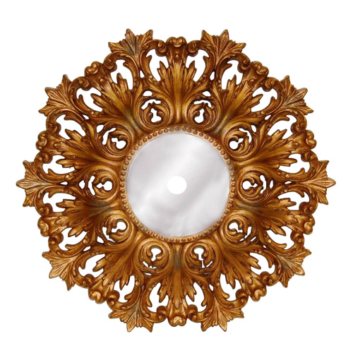 Baroque Ornate French Mirrored Ceiling Medallion