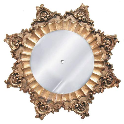 Hickory Manor House Baroque Ornate Scalloped Mirrored Ceiling