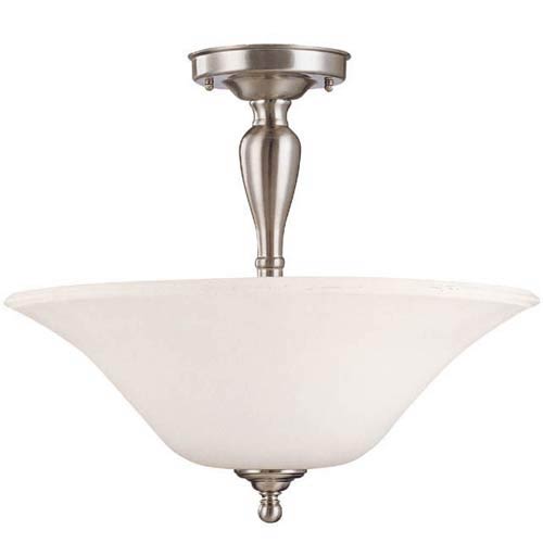 Nuvo Lighting Dupont Brushed Nickel Semi Flush Mount Ceiling Light