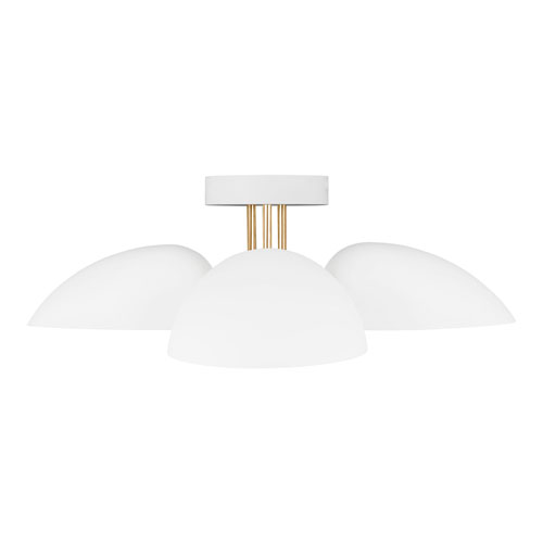 White Mid Century Modern Flush And Semi Flush Lighting Free