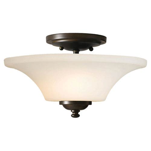 Barrington Oil Rubbed Bronze Two Light Indoor Semi Flush Mount Fixture