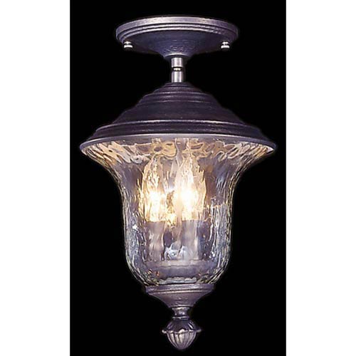 Framburg Carcassonne Iron Outdoor Small Semi Flush Ceiling Lantern