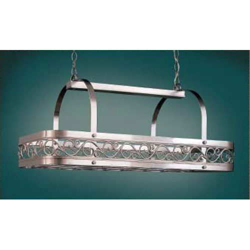 Hi Lite Odysee Satin Steel Hanging Pot Rack H 13y D 11 Bellacor