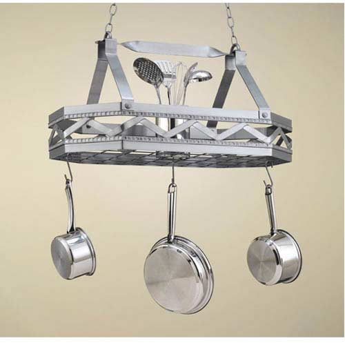 Sonoma Satin Steel Hanging Pot Rack